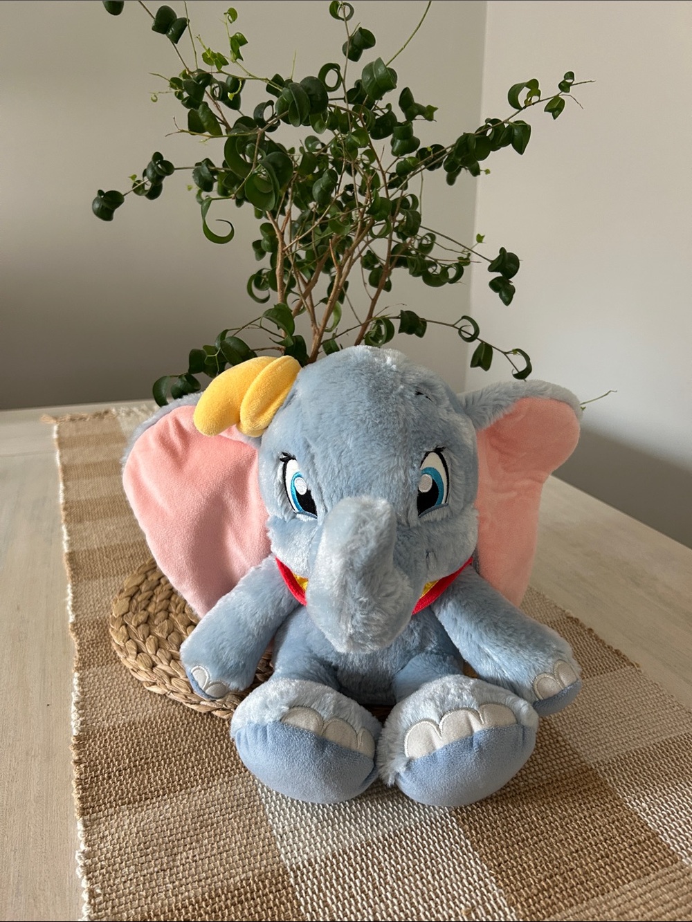 Disney Dumbo Plush - Gray, Pink, Yellow, Red Soft Stuffed Elephant
